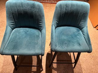 Teal colored bar stools