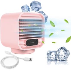 USB Desktop Water Cooler Fan, Evaporative Desk Cooling Fan Air with 3-speed