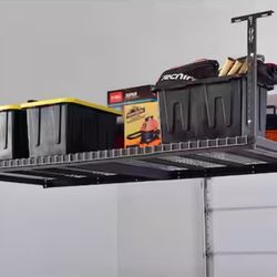 Husky Adjustable Height Garage Overhead Ceiling Storage Rack