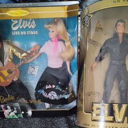 ELVIS PRESELY LIVE ON STAGE , 68 SPECIAL , 2 Painted Elvis  Plates