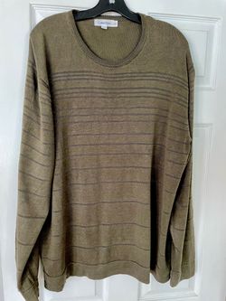 Calvin Klein Men's Striped Crewneck Sweater XXL
