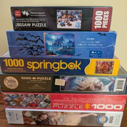 New 1000 Piece Jigsaw Puzzles - $10 Each