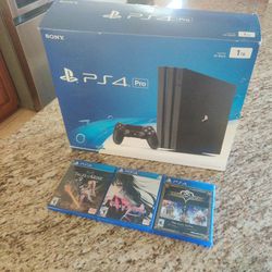 1tb PS4 Pro with 3 games