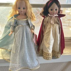 Vintage Madam Alexander Snow White And Sleeping Beauty Dolls/Muñecas Vintage Madam Alexander Blancanieves y Bella Durmiente