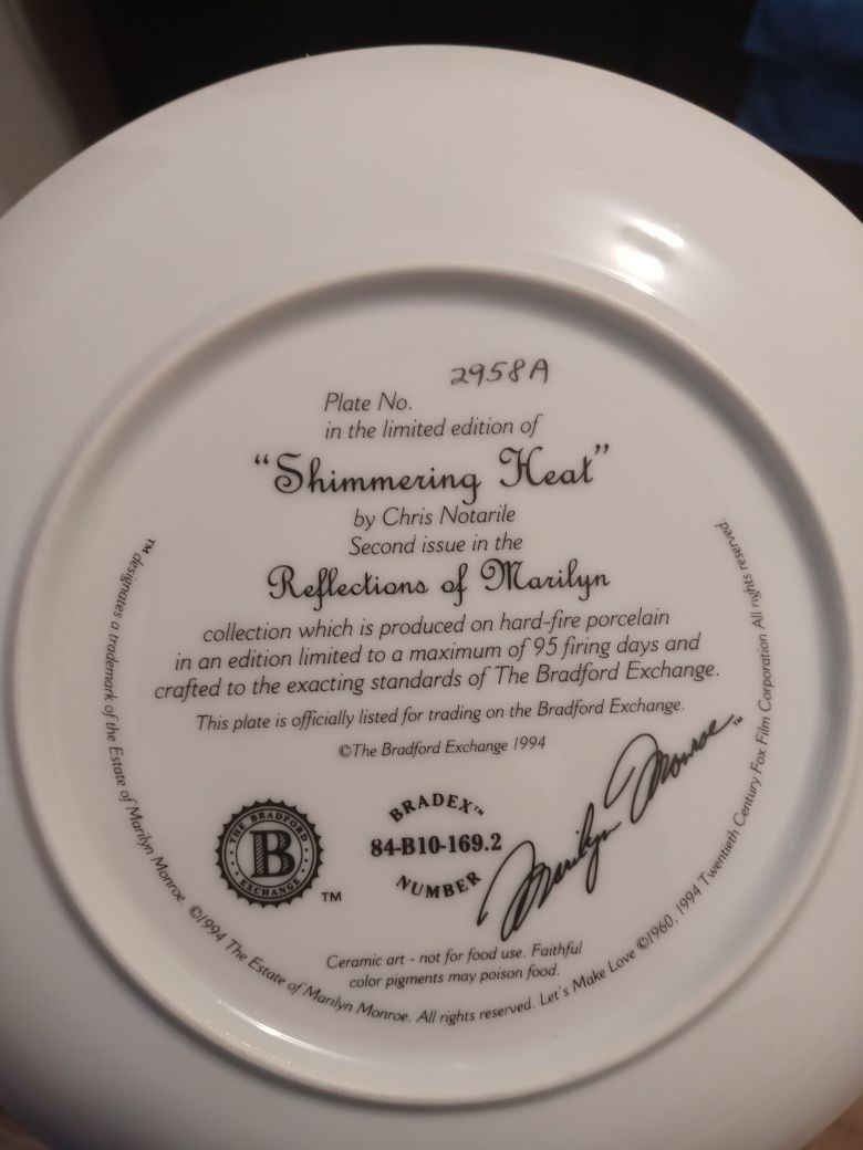 Marylin monroe plates ....