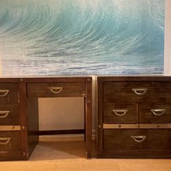 FREE Young Adult’s Desk, Chest Of Drawers, Dresser W/ Bookcase Hutch