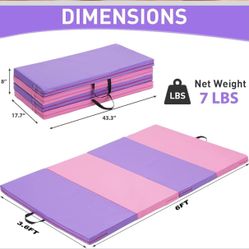 Gymnastics Mat, 3FTx6FT / 4FTx8FT 2" Thick 