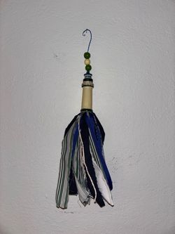 Navy Blue lighthouse salt & pepper shaker tassel