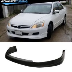 06-07 Honda Accord Sedan HFP Style Unpainted Front Bumper Lip Splitter PU