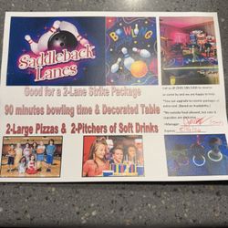 Saddleback Lanes  Strike Package Certificate 