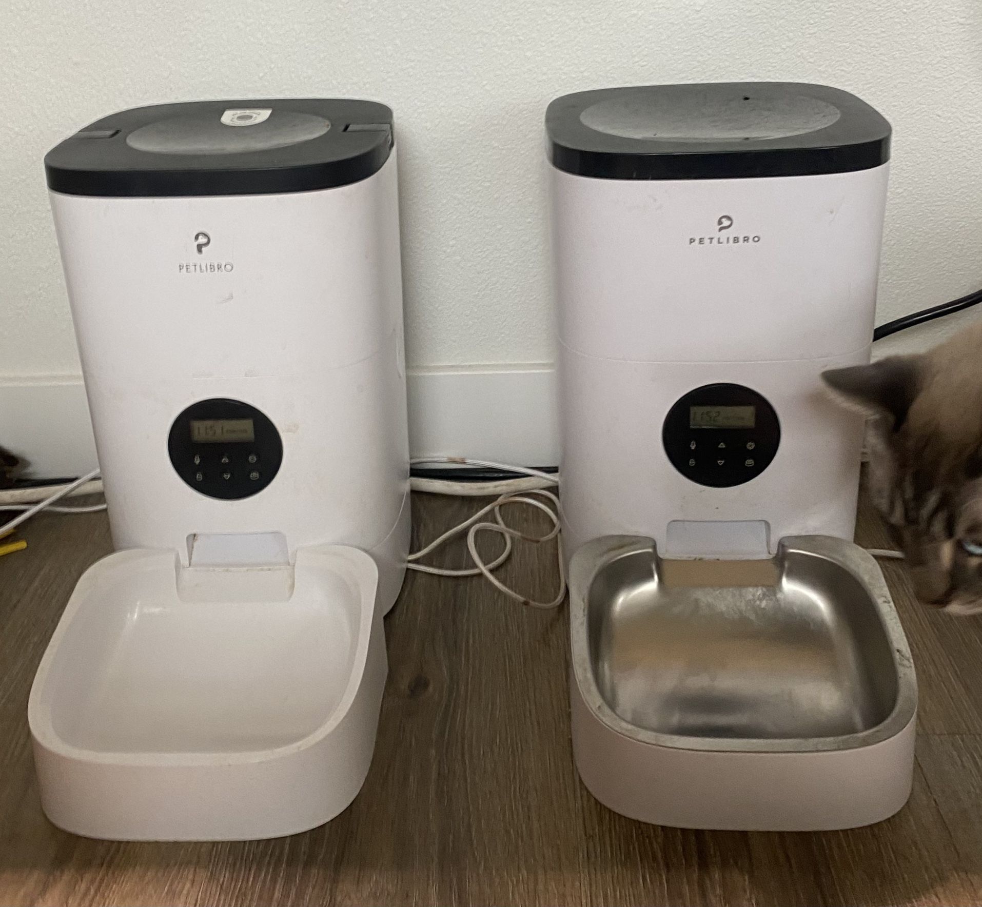 2 petlibro automatic cat feeders