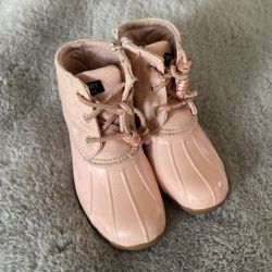 Sperry Little Girl Snow Saltwater Boots Sz 10 PINK