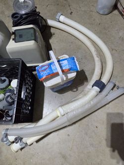 Intex Pool Pump, Hoses, and Accessories Lot