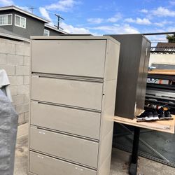 Meridian File Cabinet Almond Color 5 drawer 