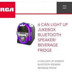 Novelty Jukebox Speaker + Fridge Cooler, NEW