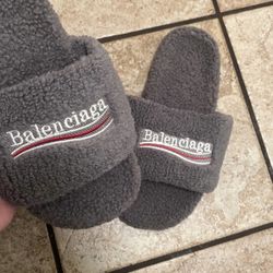 Balenciaga furry sandals