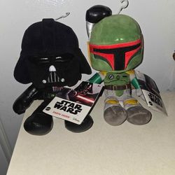 Darth Vader And Boba Fett Plush Toys