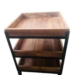 Farmhouse Industrial Rolling Pallet/Barcart