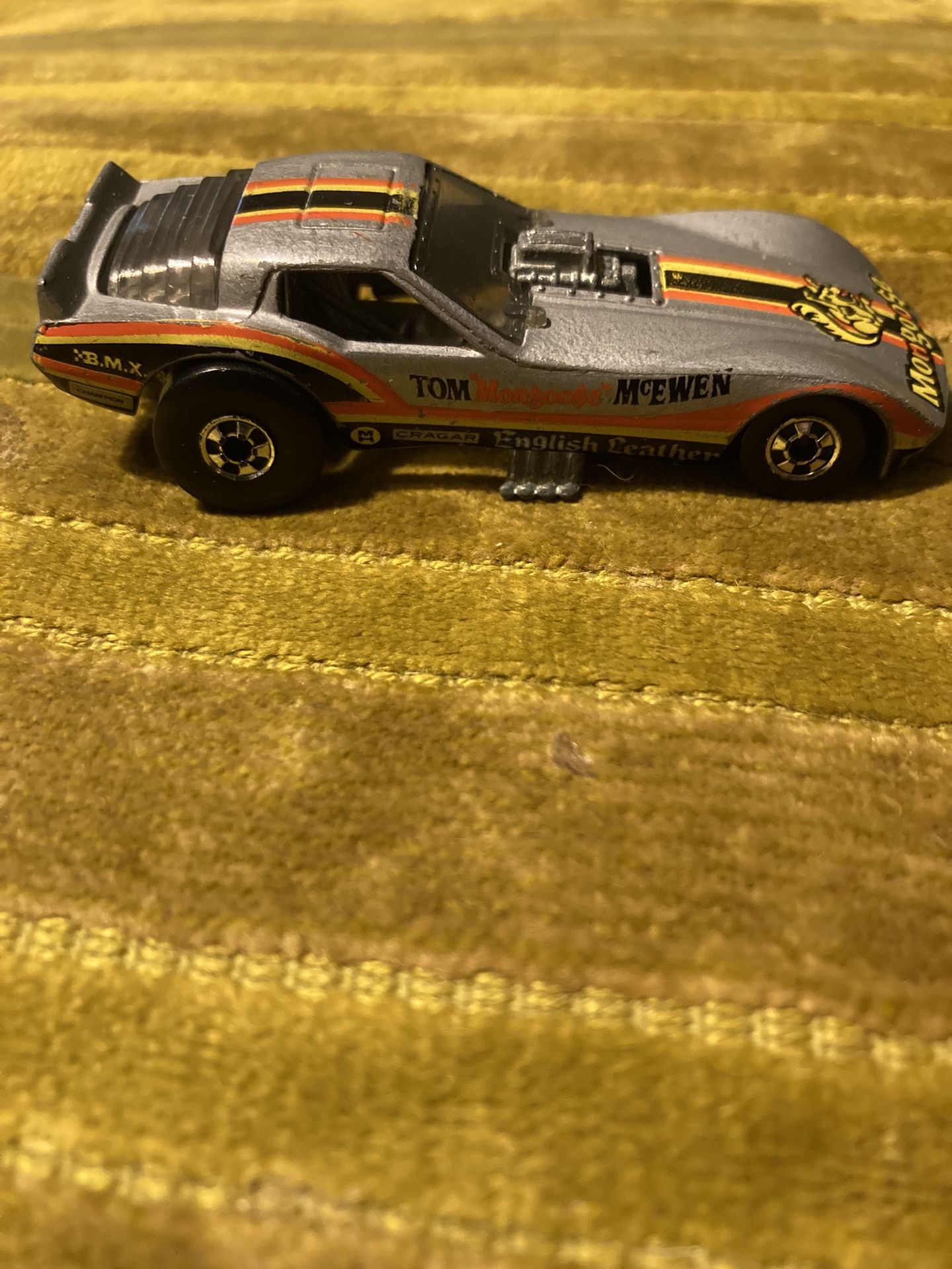 1977 HOT WHEELS MONGOOSE CORVETTE Tom McEwen Funny Car English Leather