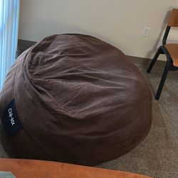 Chil-lax Brown Bean Bag Chair for Kids and Adults (4.5 ft. Diameter)