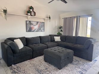 FREE DELIVERY modular sectional sofa couch sala ottoman