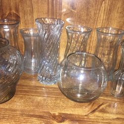Clear Assorted Vases $3 Each