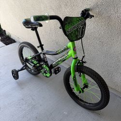 16 “ Inch BMX Boys Bike Green With Training Wheels