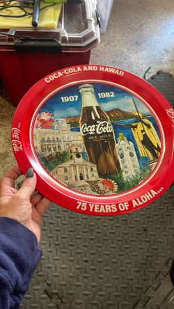HAWAII Coca-Cola 75 years of Aloha tray 1(contact info removed)