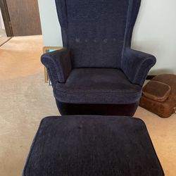IKEA Wingback Chair And Ottoman