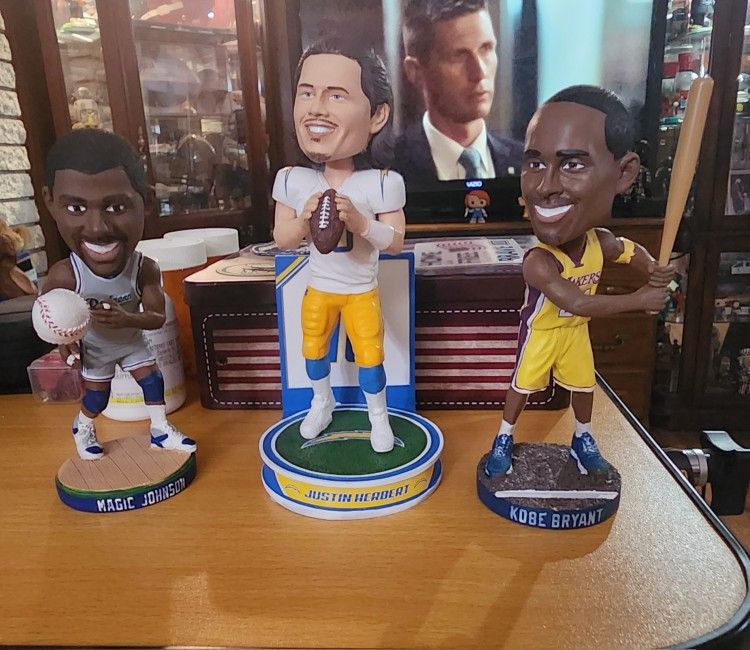 MAGIC, HERBERT, AND KOBE BOBBLEHEADS