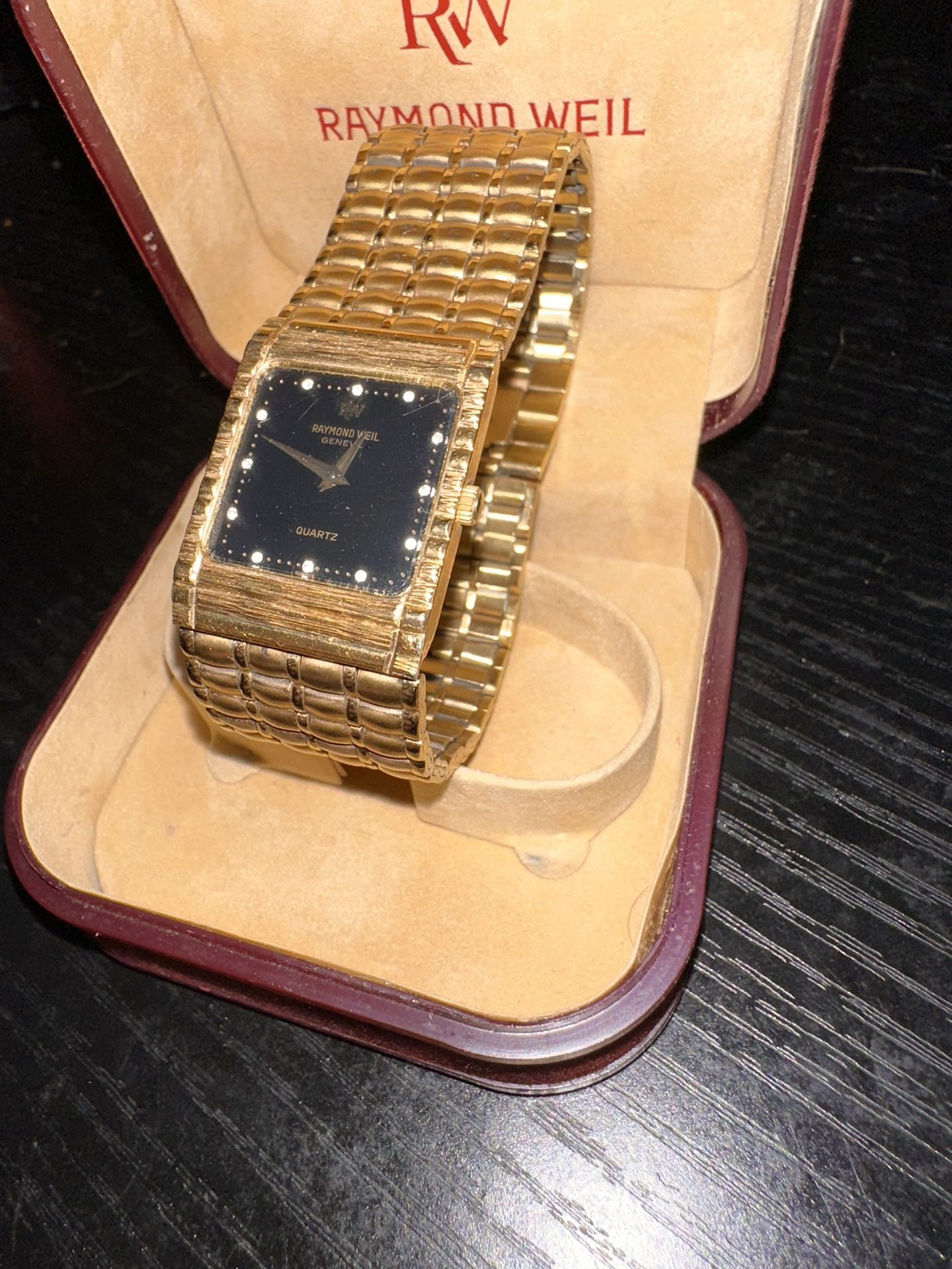 Raymond weil Geneve Quartz Watch Women Gold Plated 18k Gold