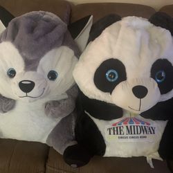 Husky and Panda Big Plushies