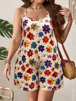 Plus Size Cartoon Sleeveless Jumpsuit 