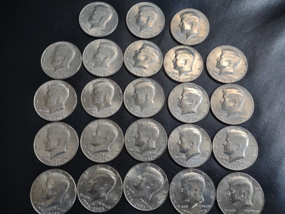 Set Of 23 Kennedy Bicentennial 1(contact info removed) Half Dollars 50 Cent Pieces