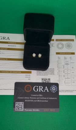 Moissanite 0.5ct each earring | gold plated over S925 Sterling Silver | Diamond Tester Passes