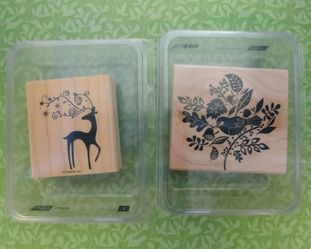 Stampin' Up! Dasher & Tweet Leaves stamps.