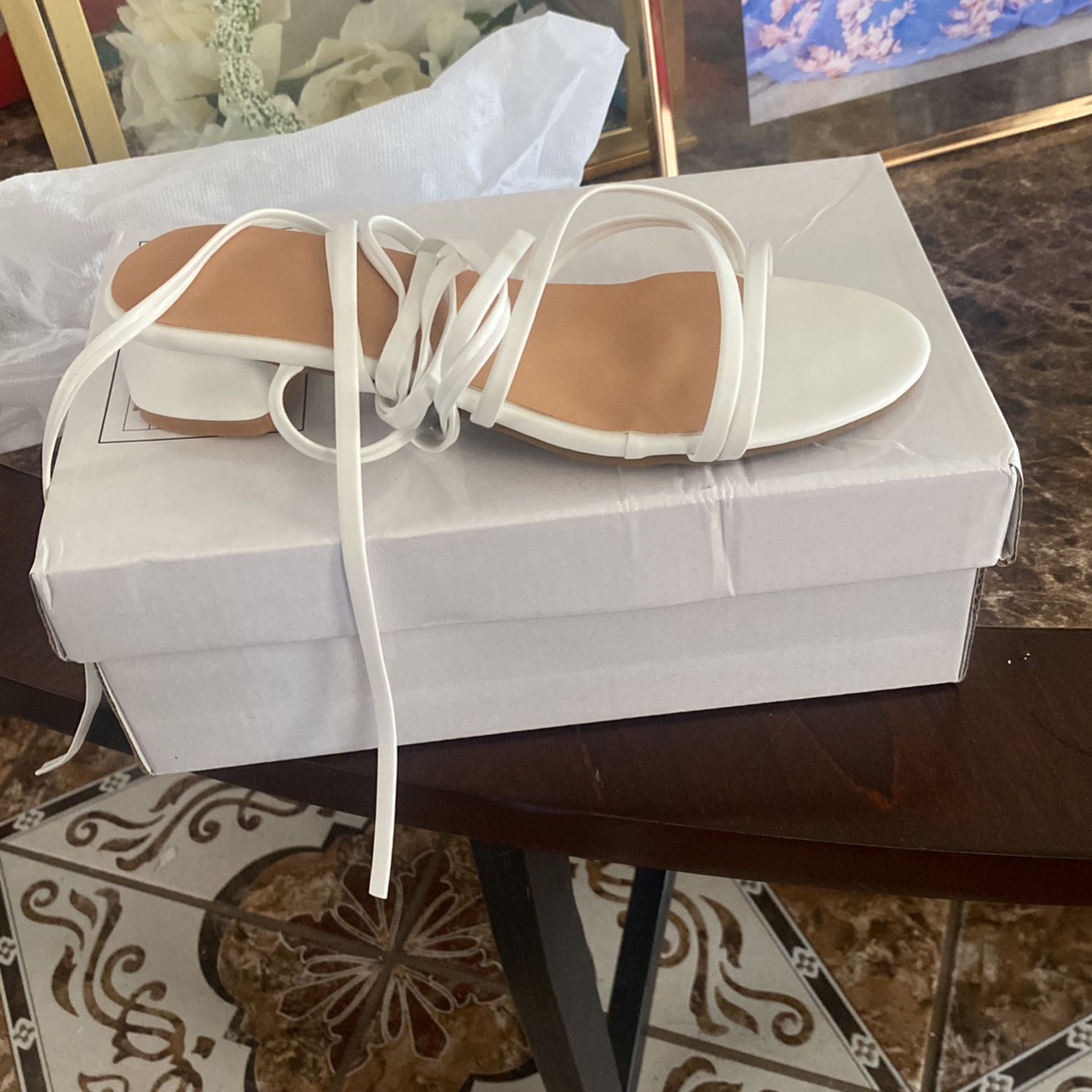 White Sandals For Girls 