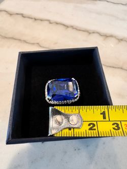 Large Blue Stone Cocktail Ring