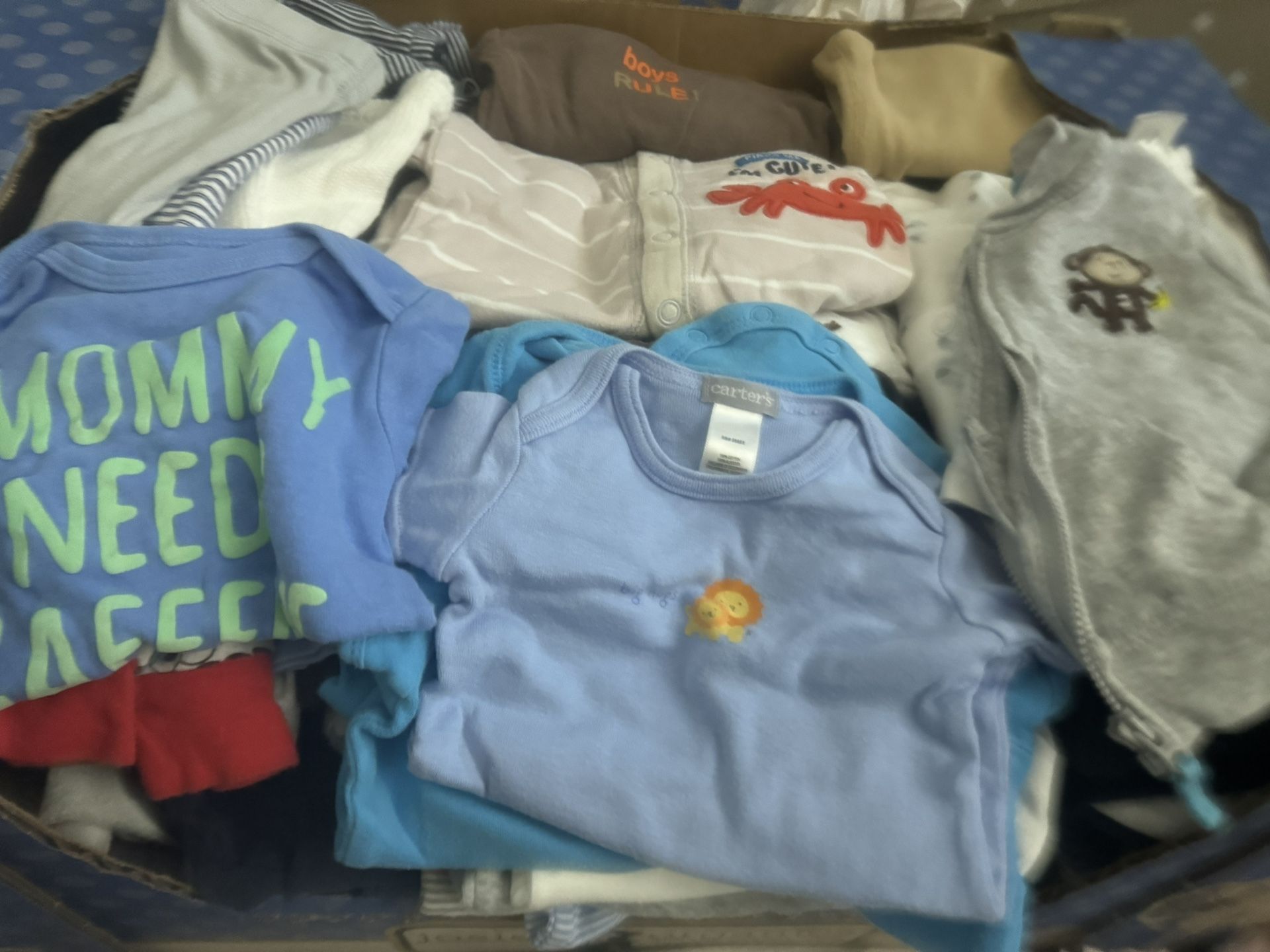 Baby clothes, mystery box