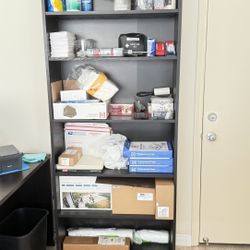 2 Office Desks 4 Chairs 1 Book Shelves 