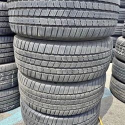 275/70/18 Michelin vendo un set de llantas usadas excelente condiciones de vida las 4 ✅🤩I am selling a set of used tires, all 4 in excellent living c