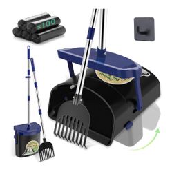 Dog Pooper Scooper Swivel Bin & Rake Kit  *Brand New*