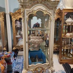 Antique White Curio Cabinets 