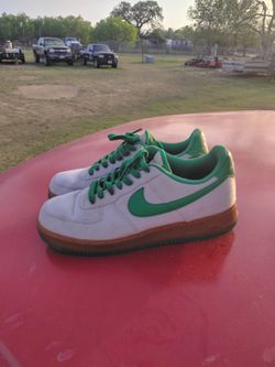 Green Nike Air Force Ones