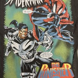 The Punisher & Spiderman Modern Boot AOP Shirt - Size Large