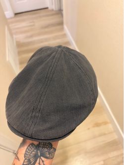 Grey/Black Flat Cap