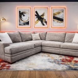 Palm Springs Silver 3Pcs Cindy Crawford Sectional