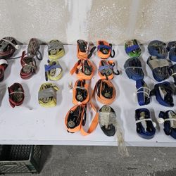 35 Used Ratchet Straps – Cargo Tie Downs – Bulk Lot