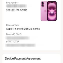 

Apple iPhone 16 256GB in Pink