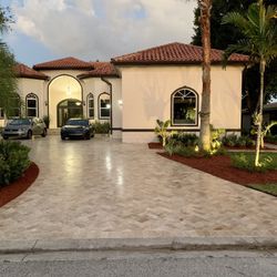 Pavers, Artificial Grass, Plants
